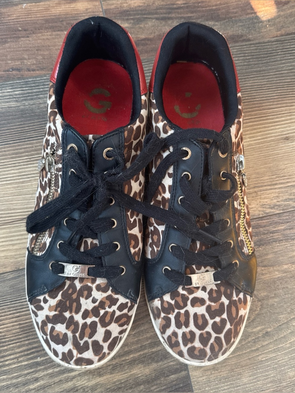 G by Guess Leopard Print Womans Sneakers Size 11 Animal Cheetah